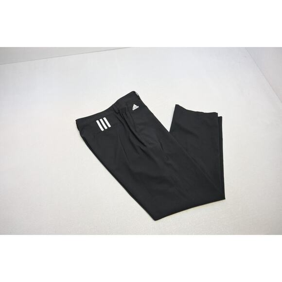 Adidas Golf Pants ClimaLite Black Flat Dry Fitting Athletic Mens Size 36 x 32 - Picture 1 of 9
